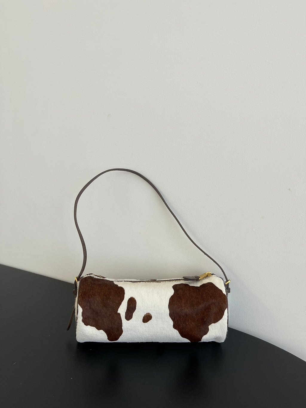 Miu Miu Pony Hair Shoulder Bag – Brown & White