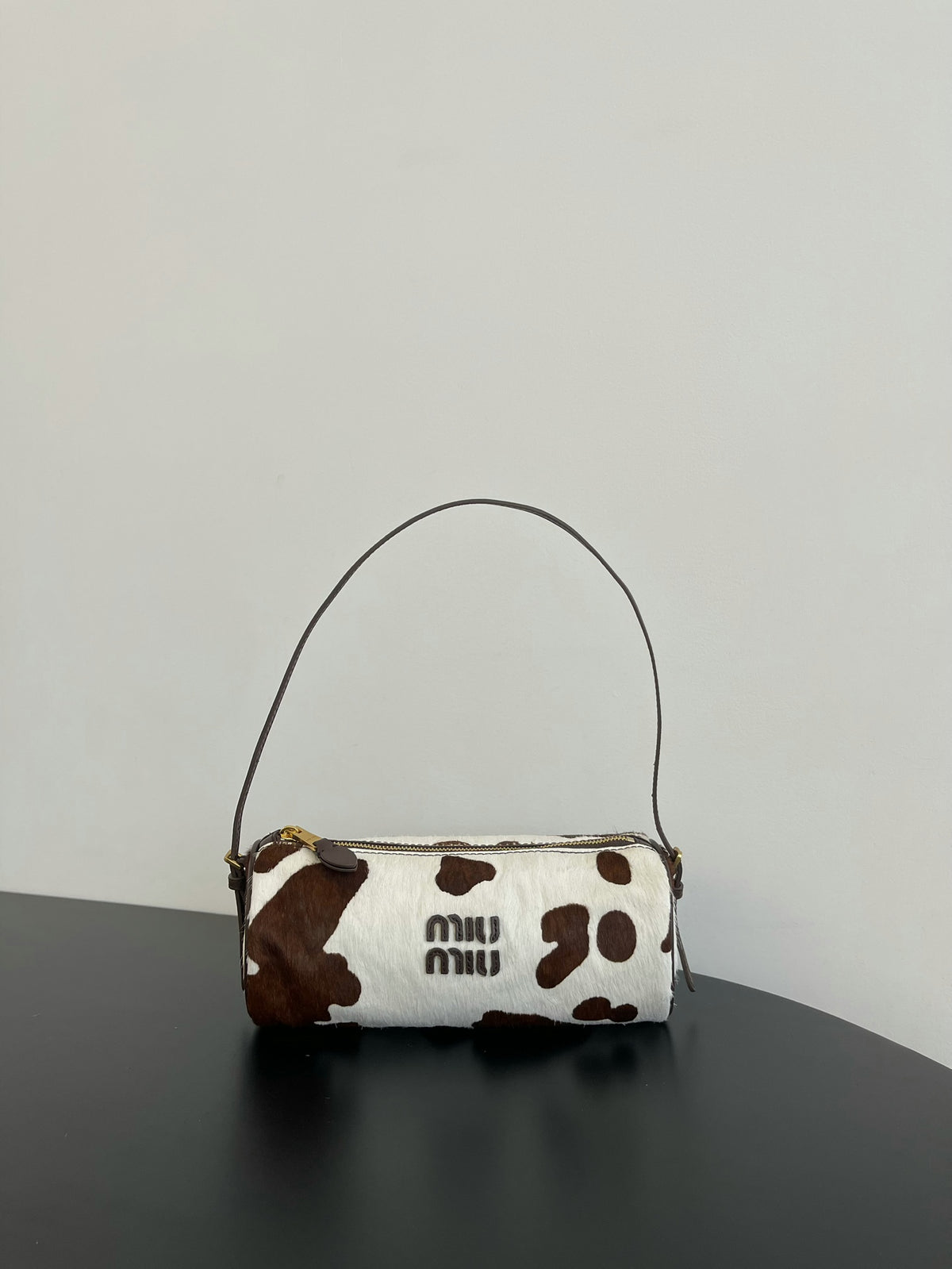 Miu Miu Pony Hair Shoulder Bag – Brown & White