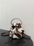 Miu Miu Pony Hair Mini Backpack – Brown & White
