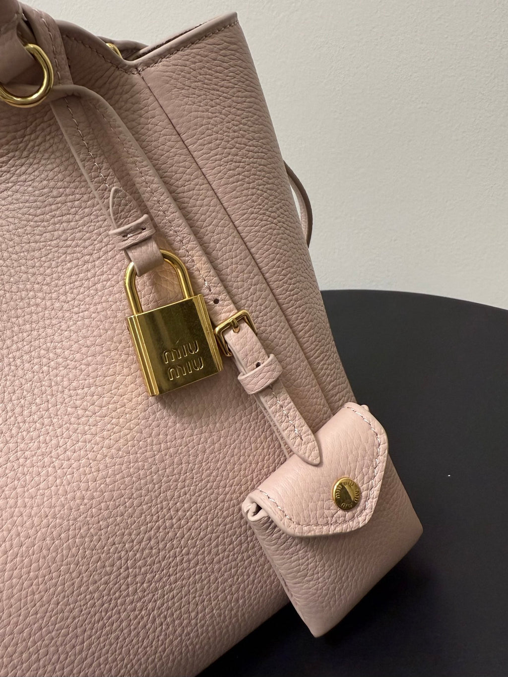 Miu Miu Leather Tote Bag – Light Pink