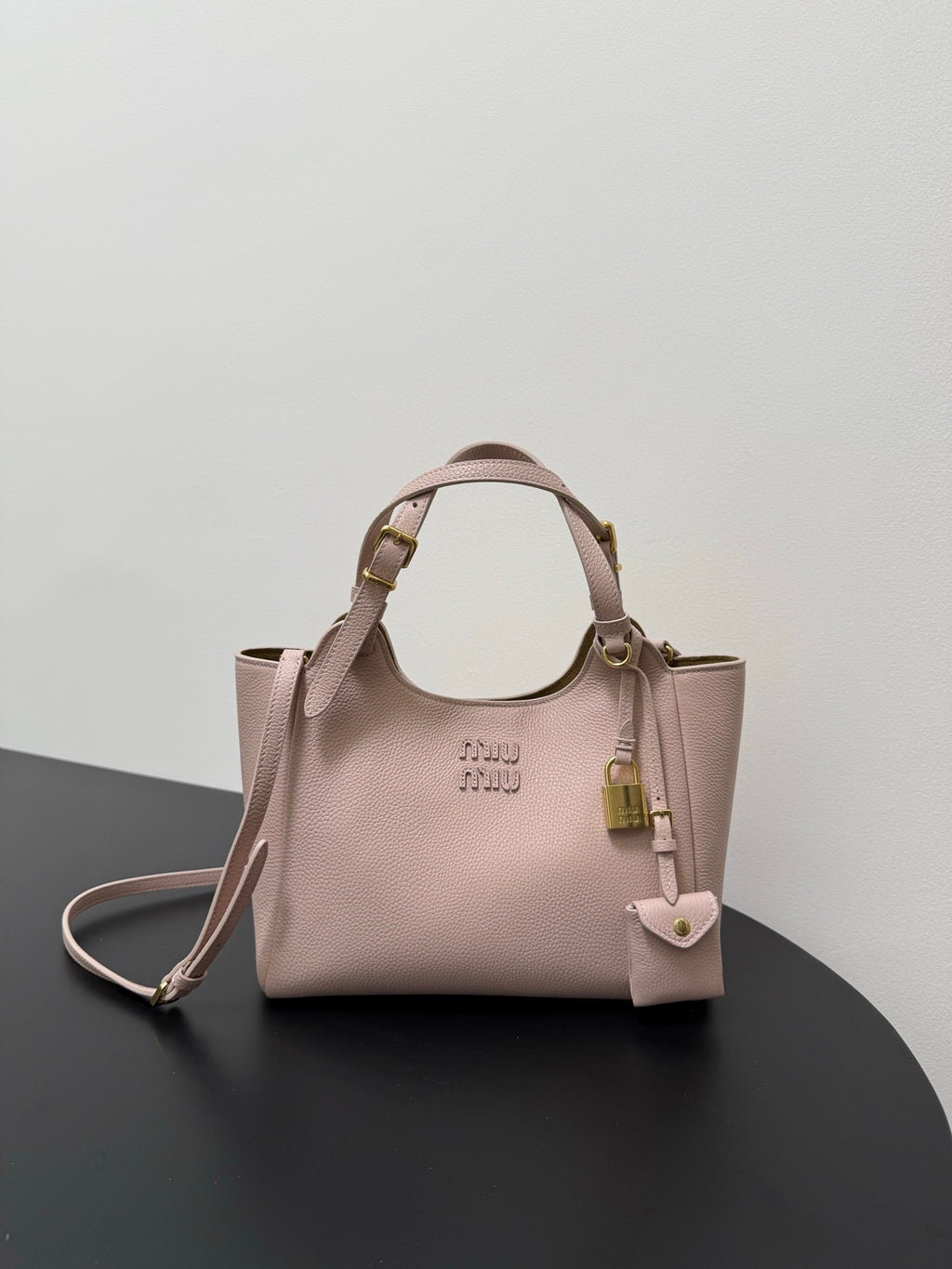 Miu Miu Leather Tote Bag – Light Pink