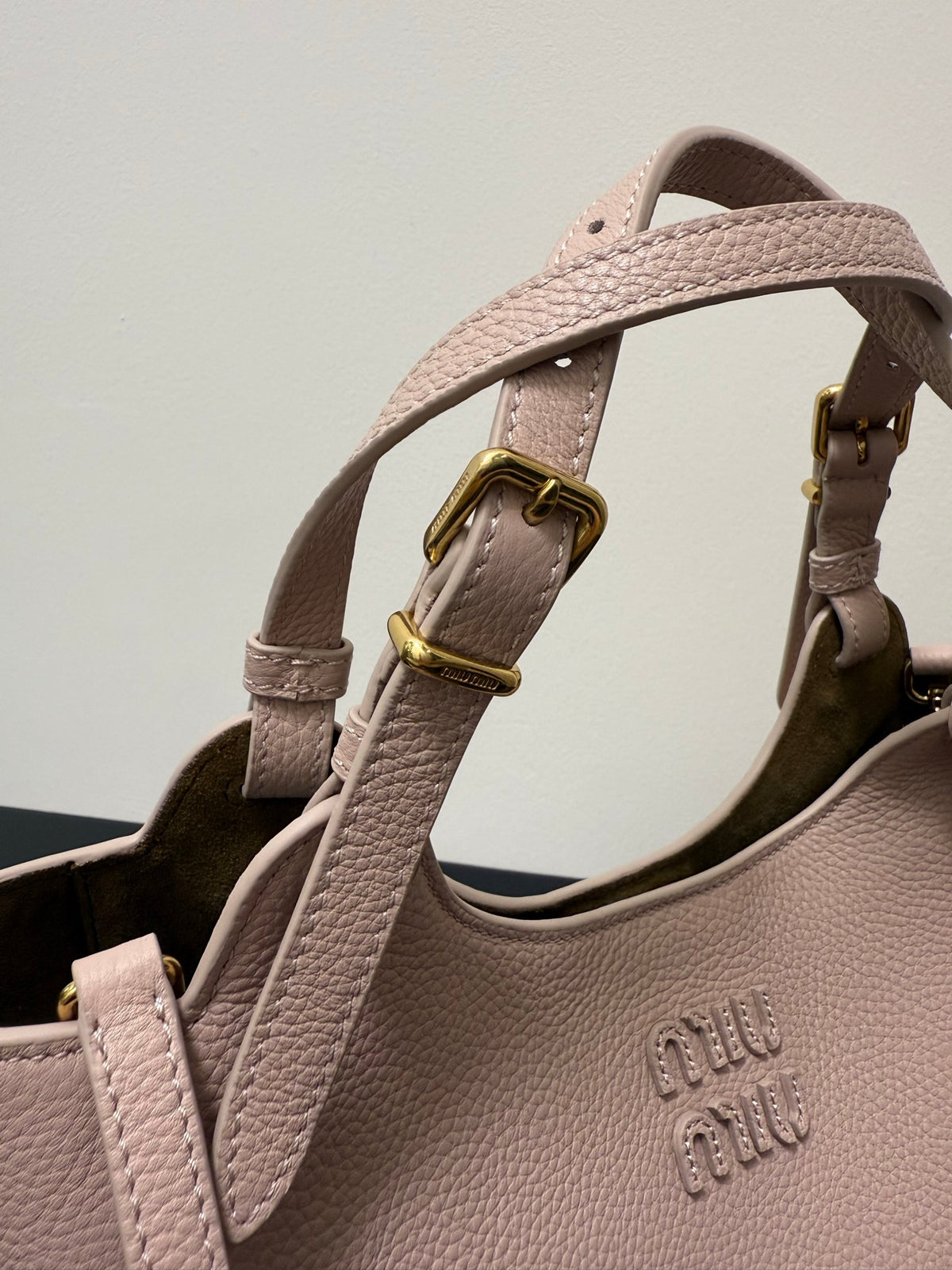 Miu Miu Leather Tote Bag – Light Pink