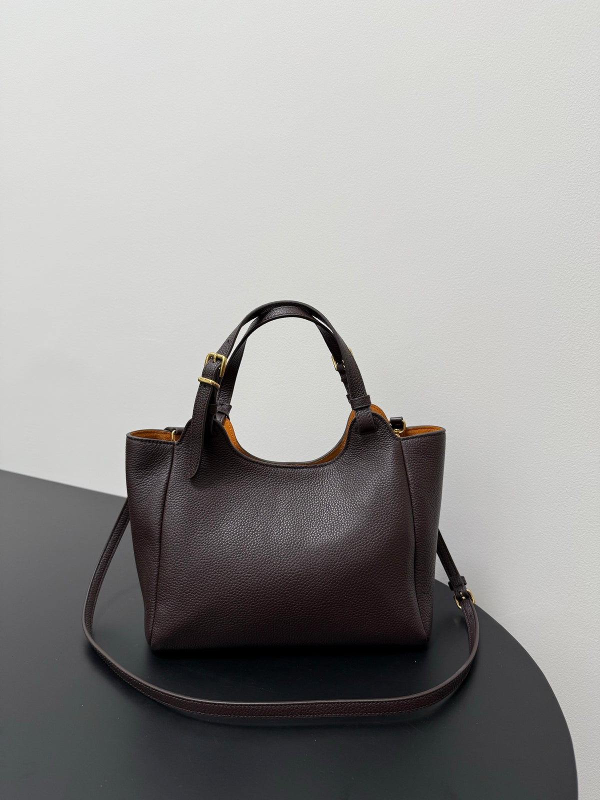 Miu Miu Leather Tote Bag – Dark Brown