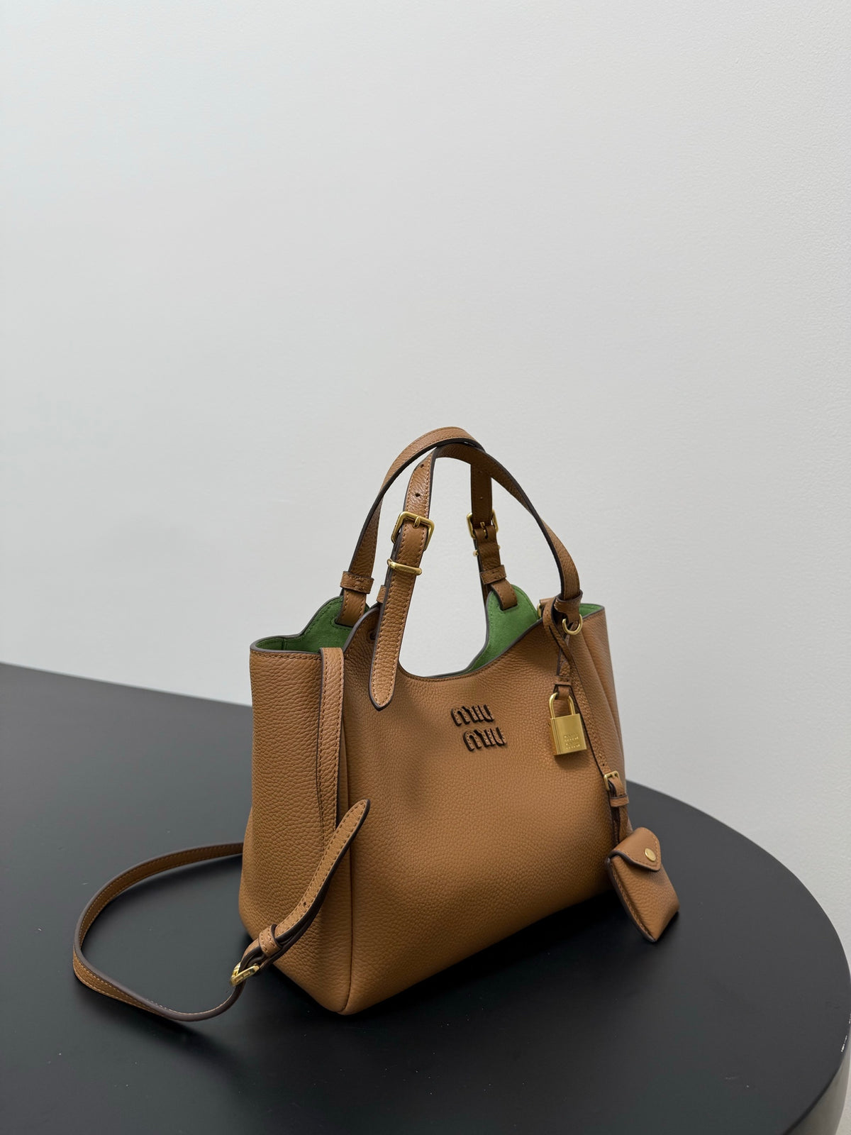 Miu Miu Leather Tote Bag – Cognac