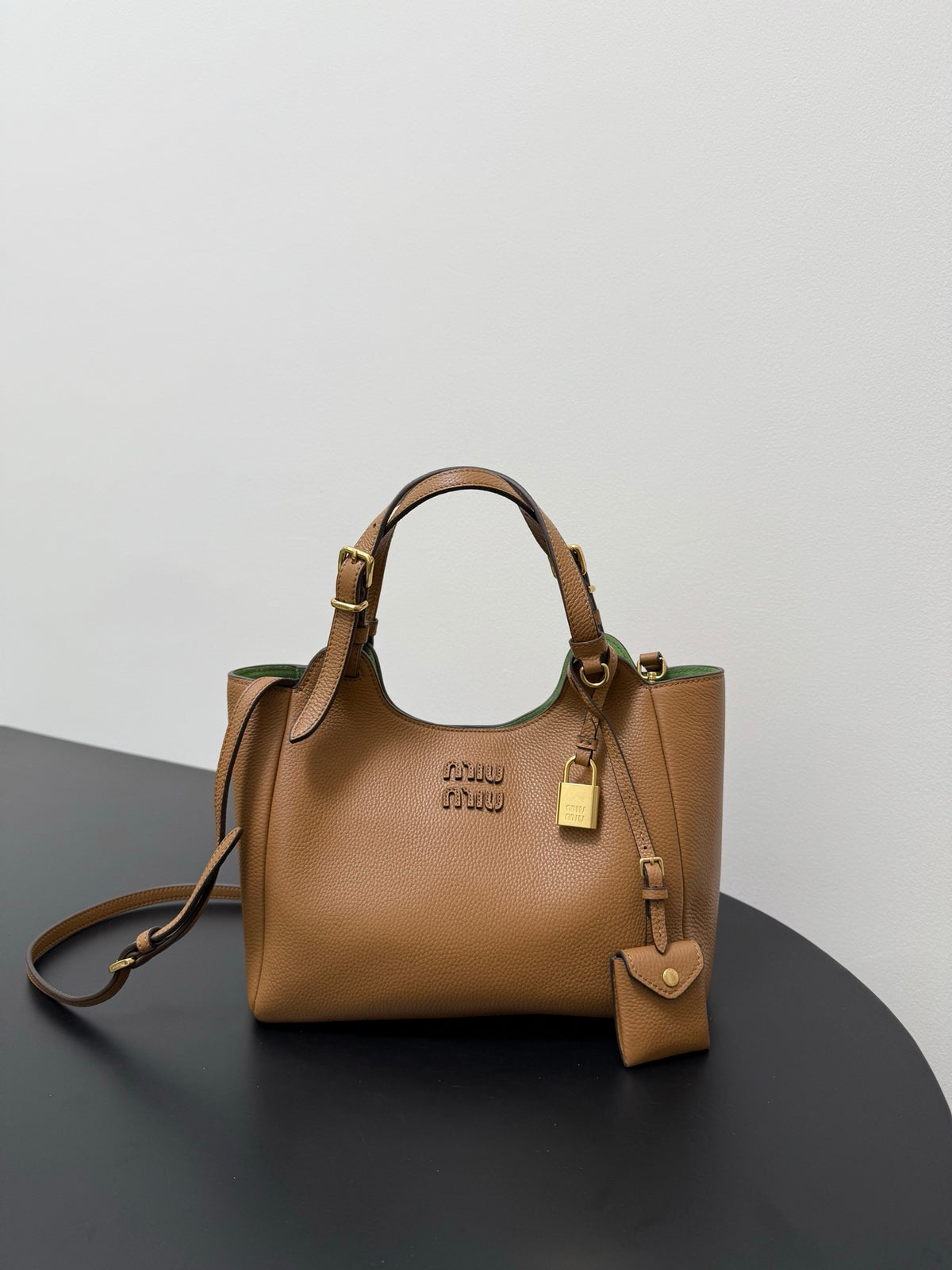 Miu Miu Leather Tote Bag – Cognac