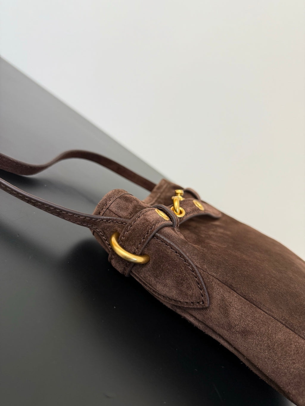 Miu Miu Aventure Leather Bucket Bag – Dark Brown