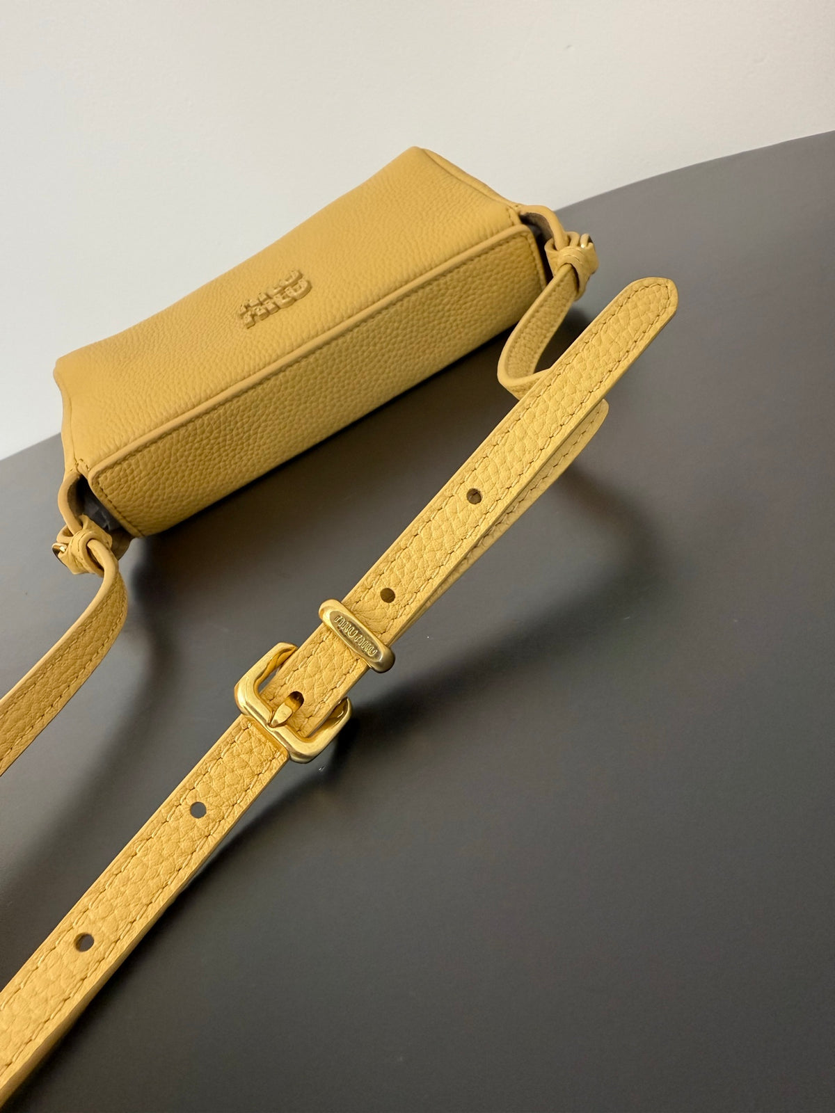 Miu Miu Leather Mini Shoulder Bag – Yellow