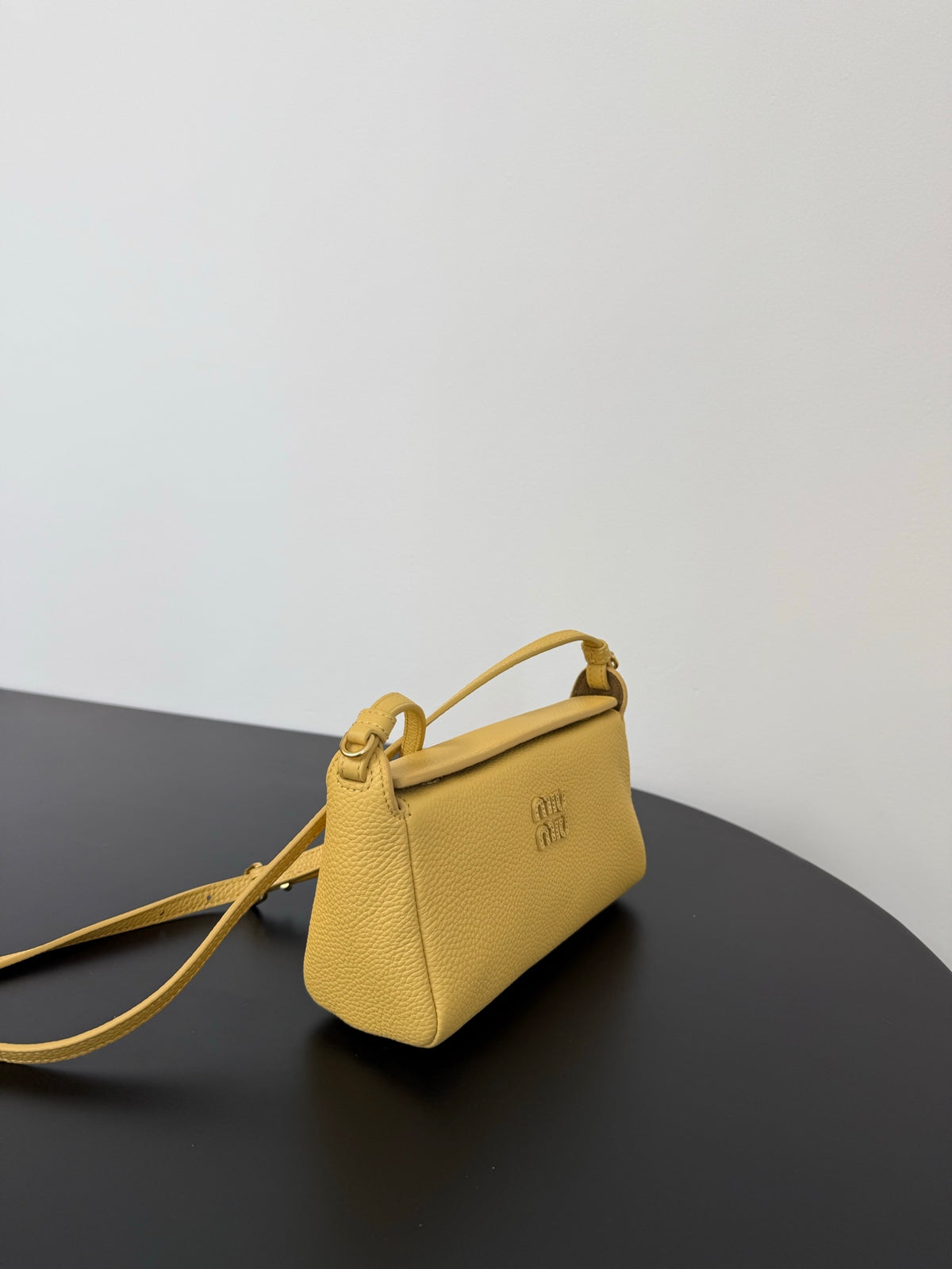 Miu Miu Leather Mini Shoulder Bag – Yellow