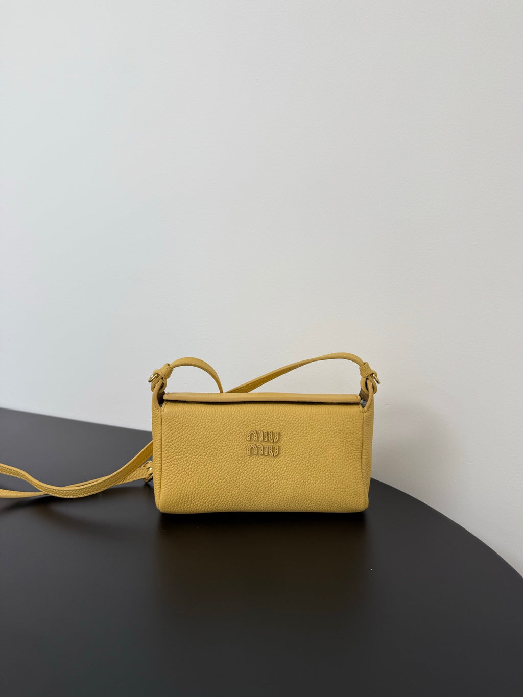 Miu Miu Leather Mini Shoulder Bag – Yellow