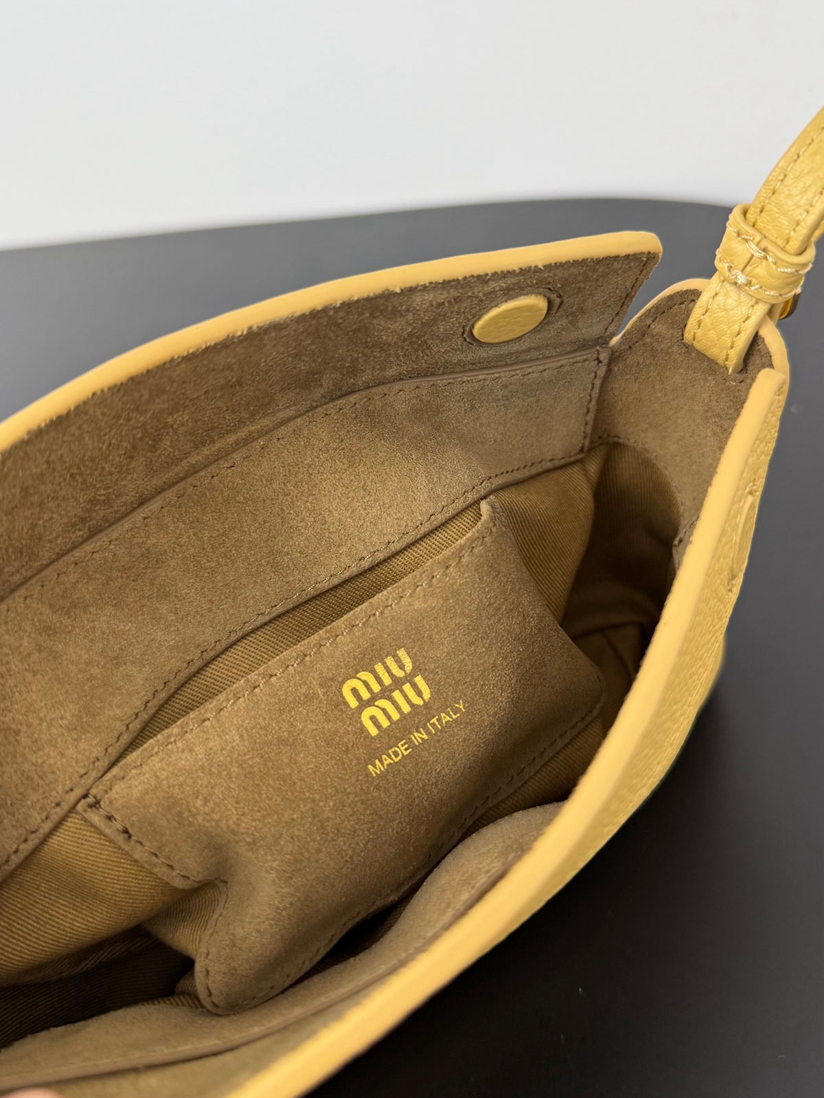 Miu Miu Leather Mini Shoulder Bag – Yellow