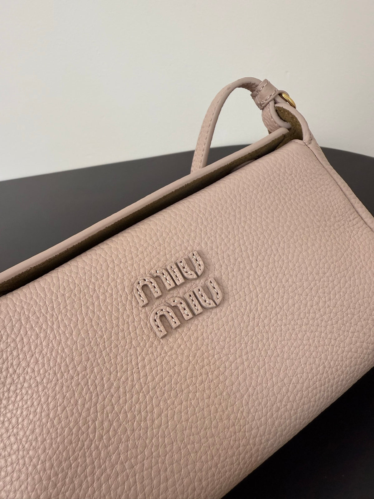 Miu Miu Leather Mini Shoulder Bag – Light Pink