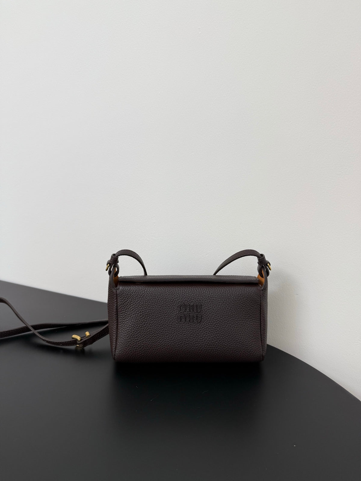 Miu Miu Leather Mini Shoulder Bag – Dark Brown