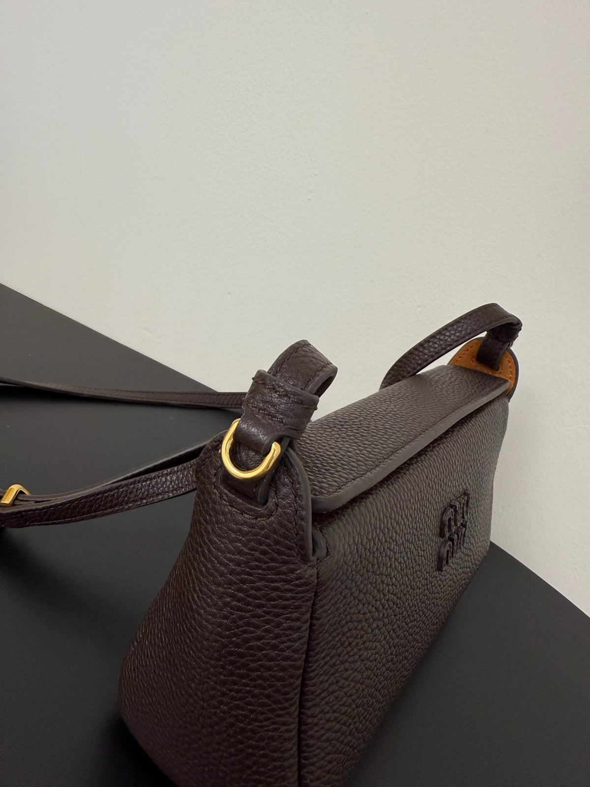 Miu Miu Leather Mini Shoulder Bag – Dark Brown