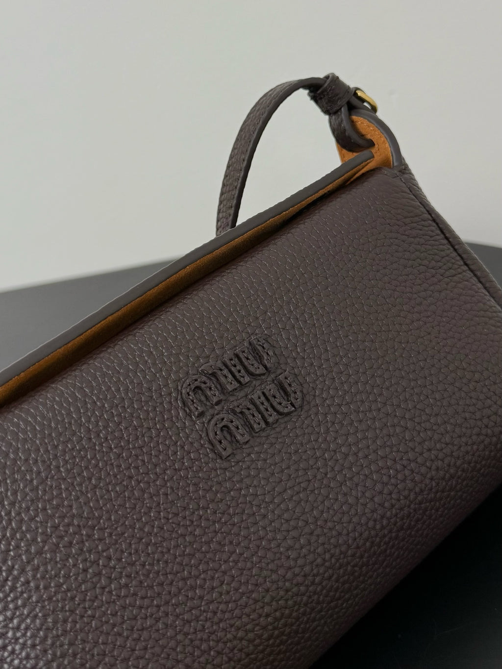 Miu Miu Leather Mini Shoulder Bag – Dark Brown