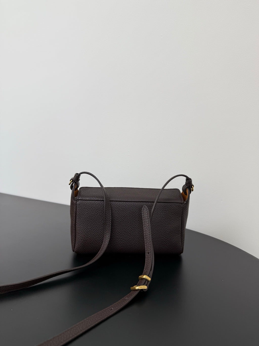 Miu Miu Leather Mini Shoulder Bag – Dark Brown