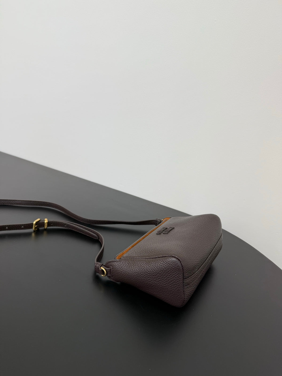 Miu Miu Leather Mini Shoulder Bag – Dark Brown