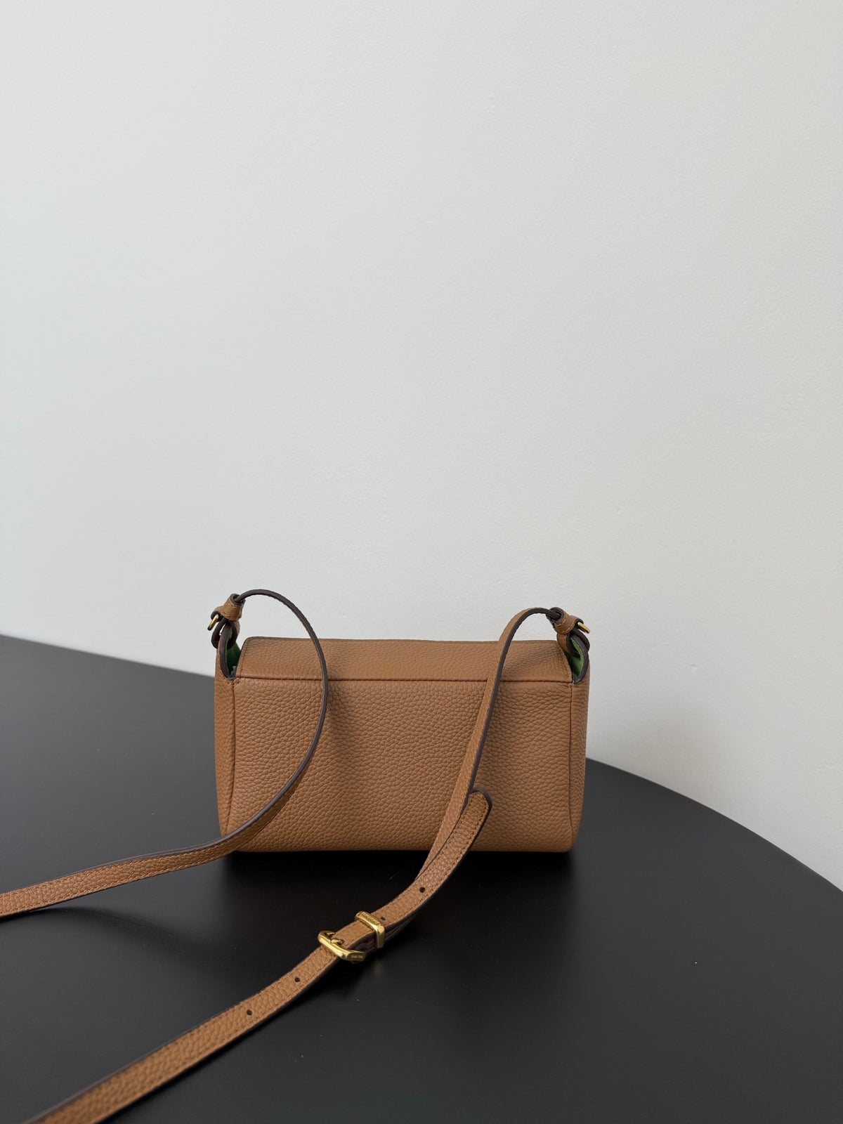 Miu Miu Leather Mini Shoulder Bag – Cognac