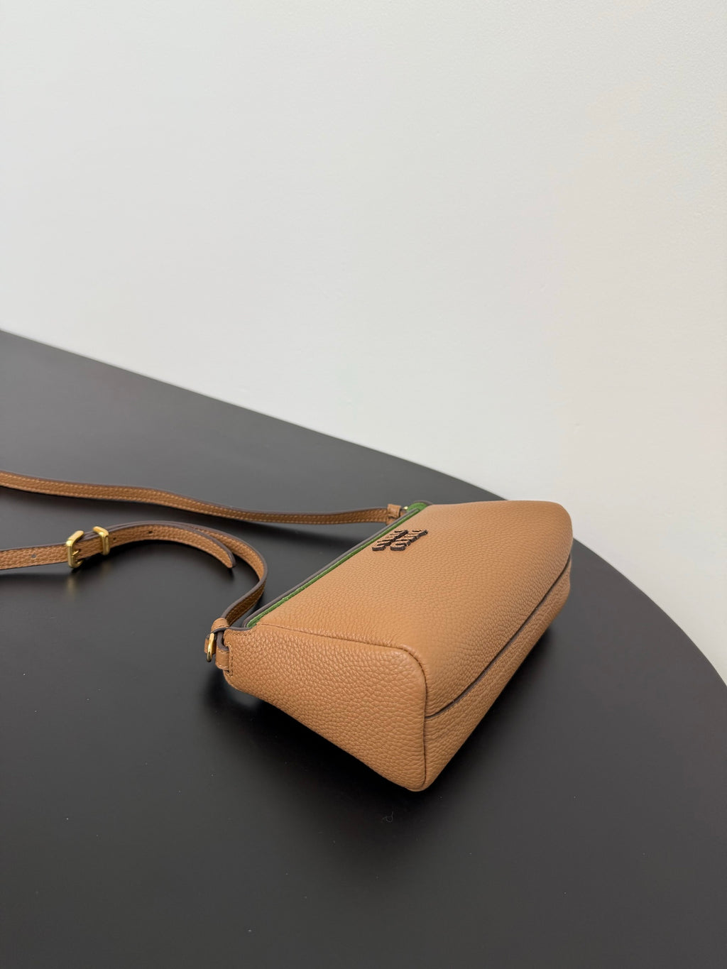 Miu Miu Leather Mini Shoulder Bag – Cognac
