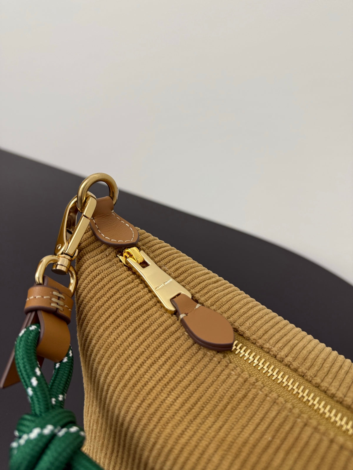 Miu Miu Woven Shoulder Bag – Beige & Green