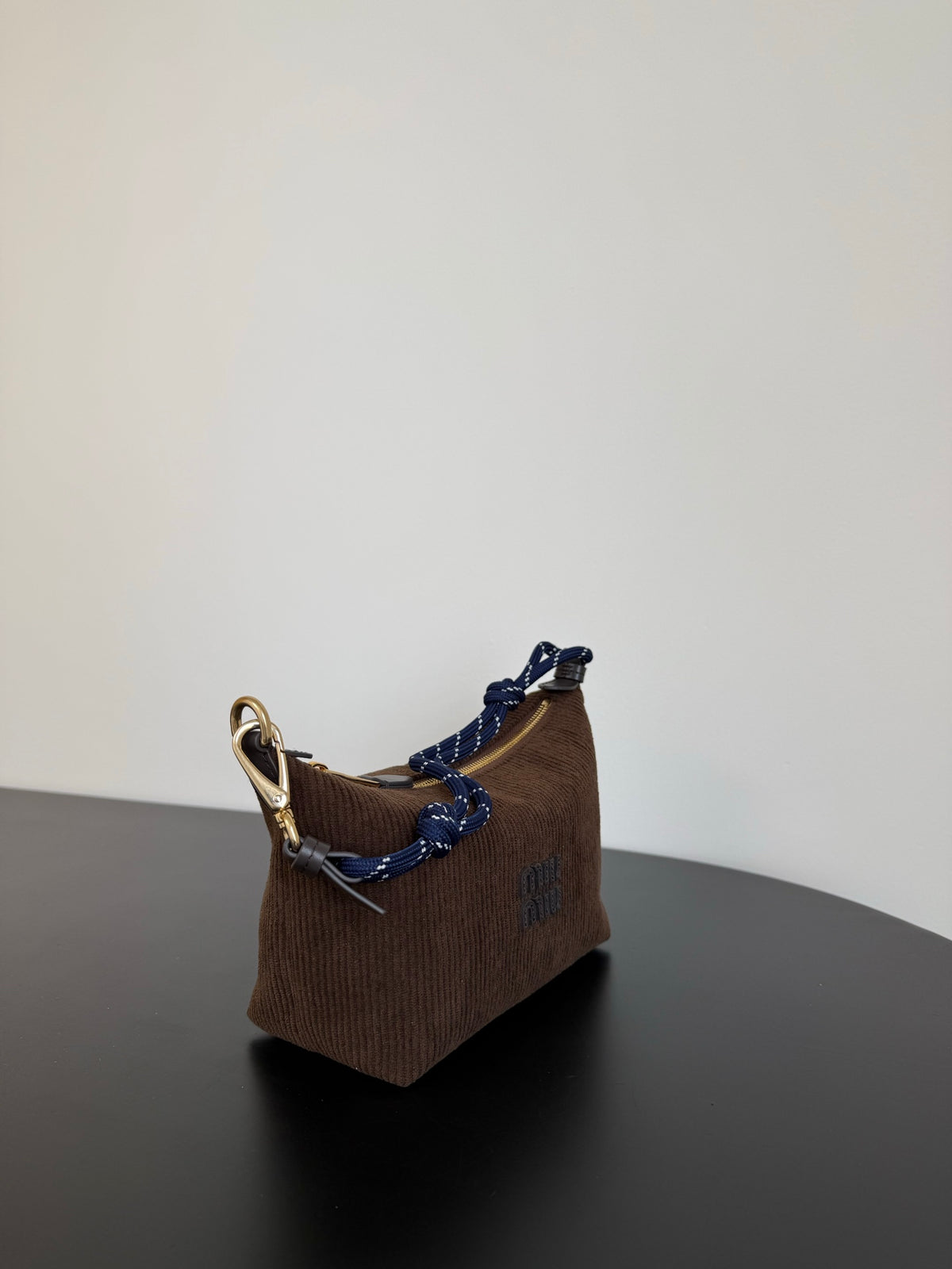 Miu Miu Woven Shoulder Bag – Brown & Blue