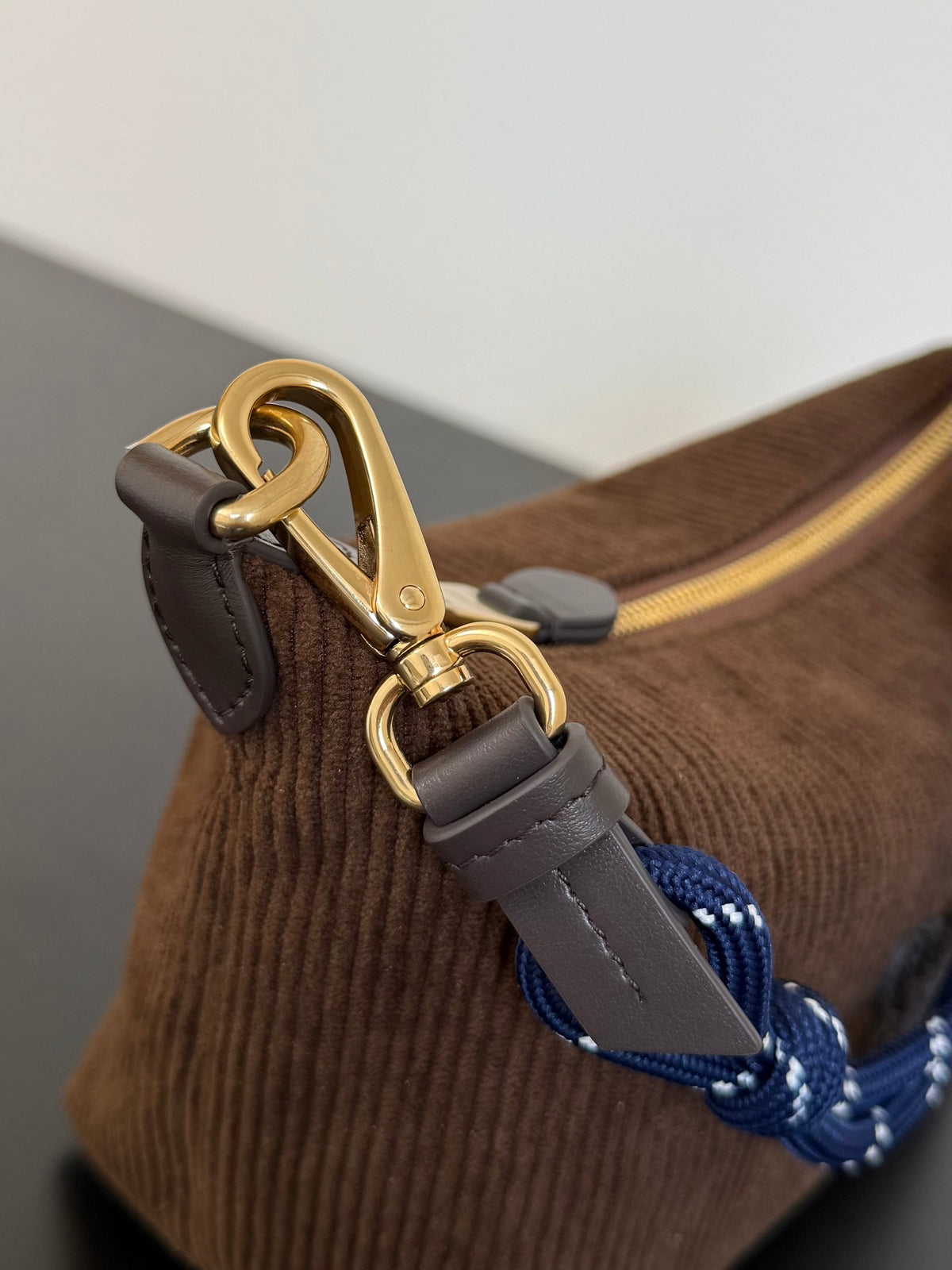 Miu Miu Woven Shoulder Bag – Brown & Blue