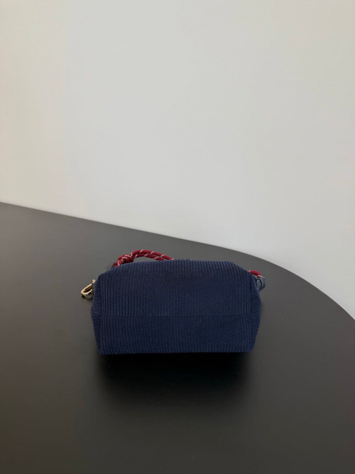 Miu Miu Woven Shoulder Bag – Navy & Red