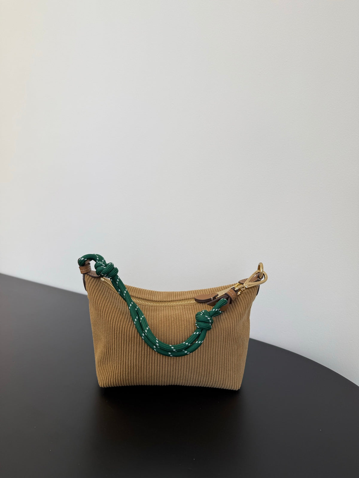 Miu Miu Woven Shoulder Bag – Beige & Green