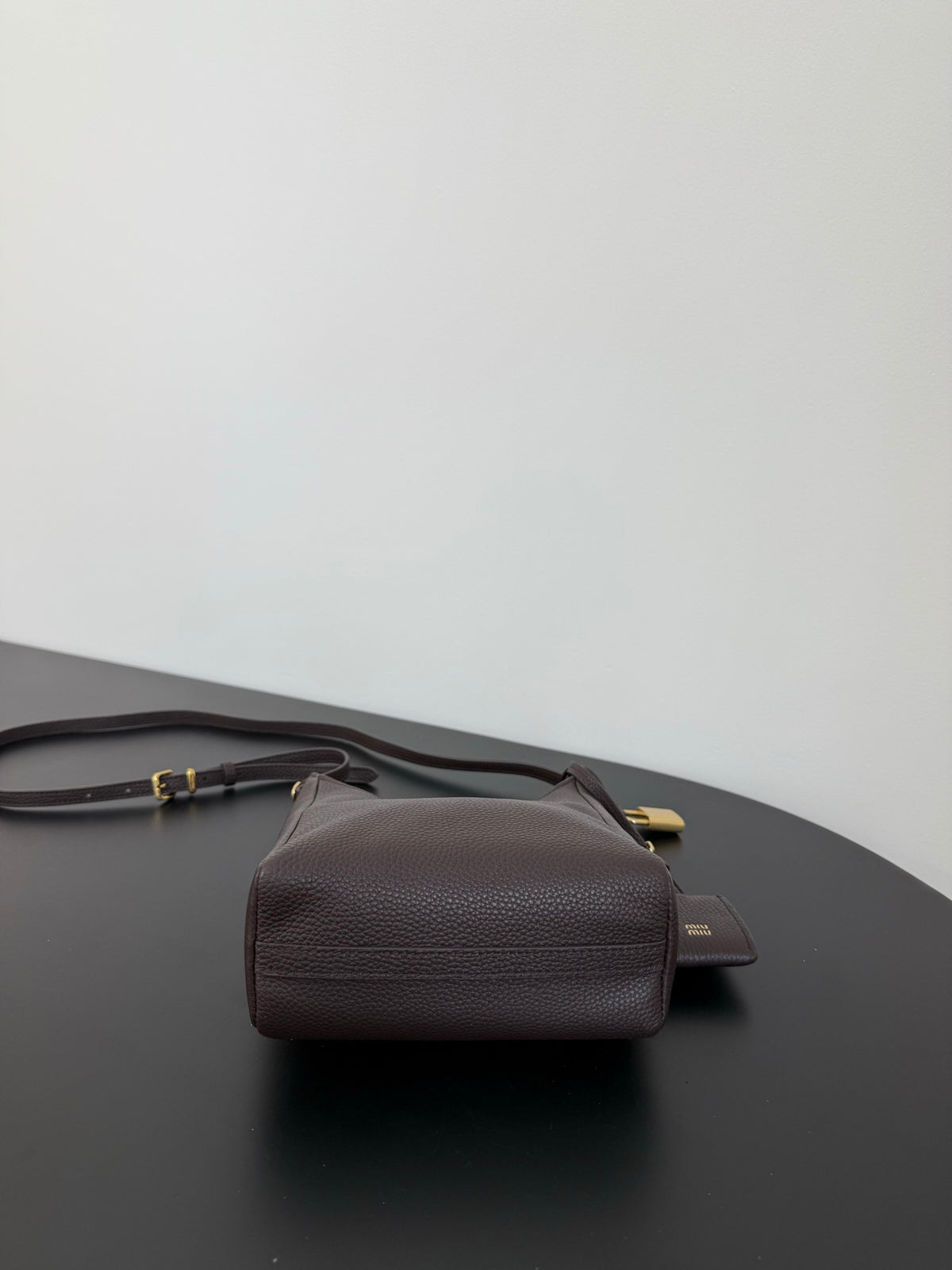 Miu Miu Leather Shoulder Bag – Dark Brown