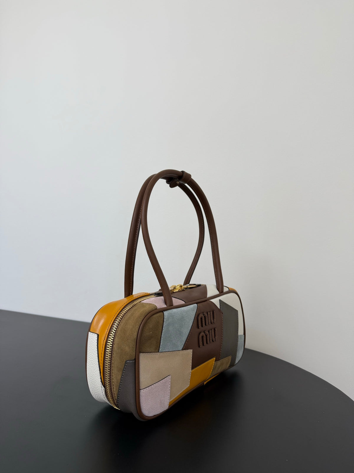 Miu Miu Patchwork Leather Top Handle Bag – Multicolor