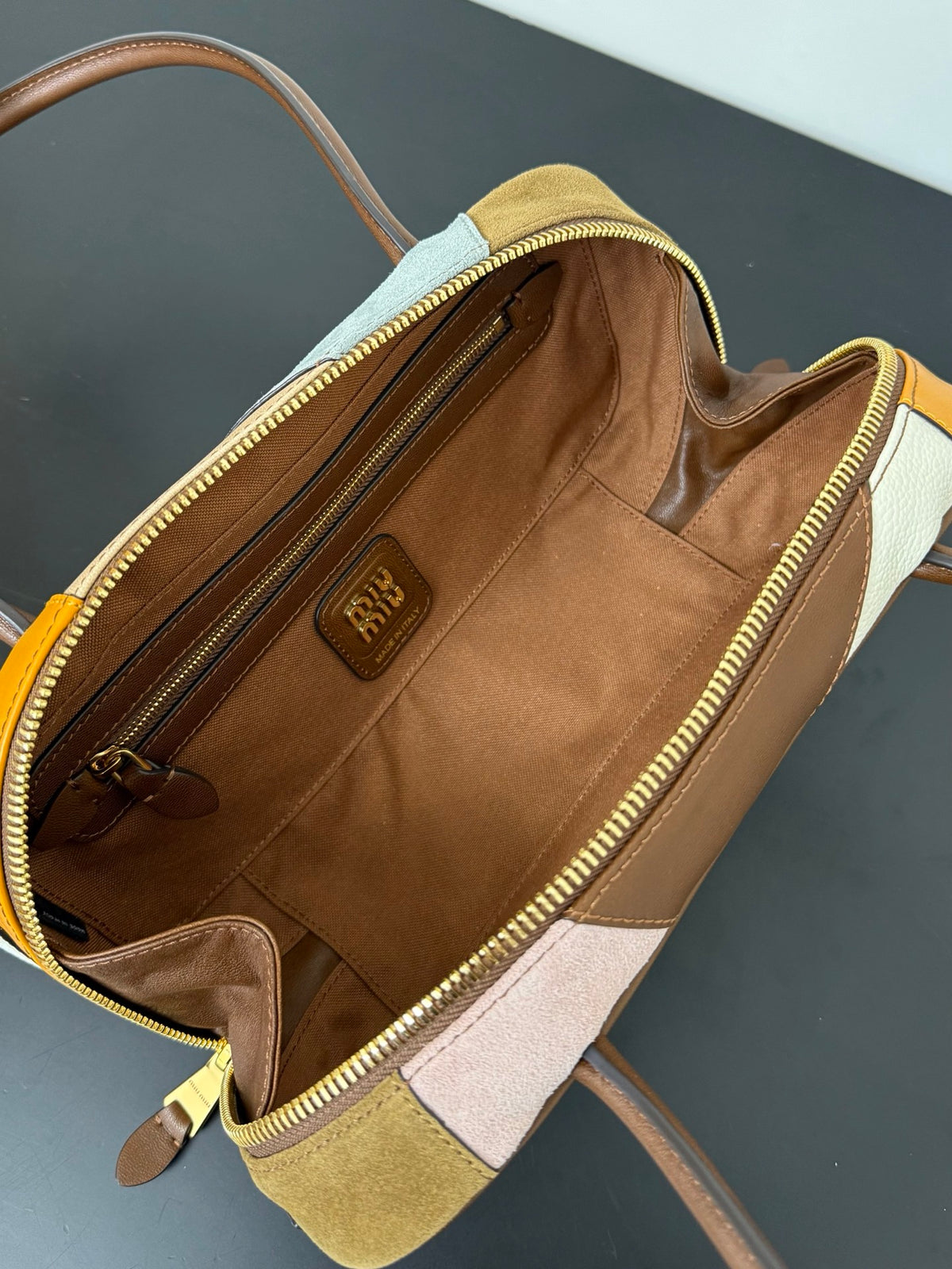 Miu Miu Patchwork Leather Tote Bag