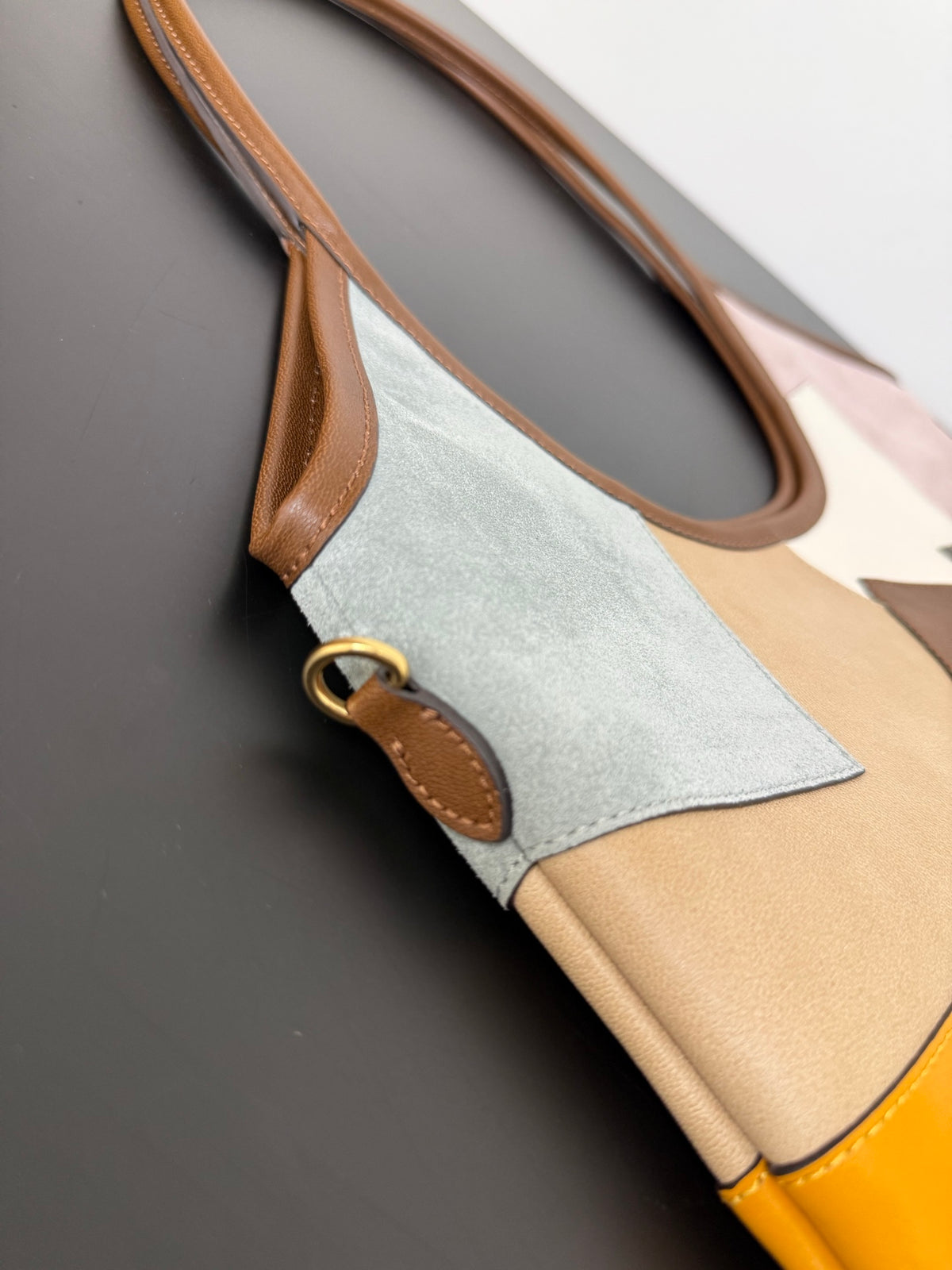 Miu Miu Patchwork Leather Tower Bag – Multicolor