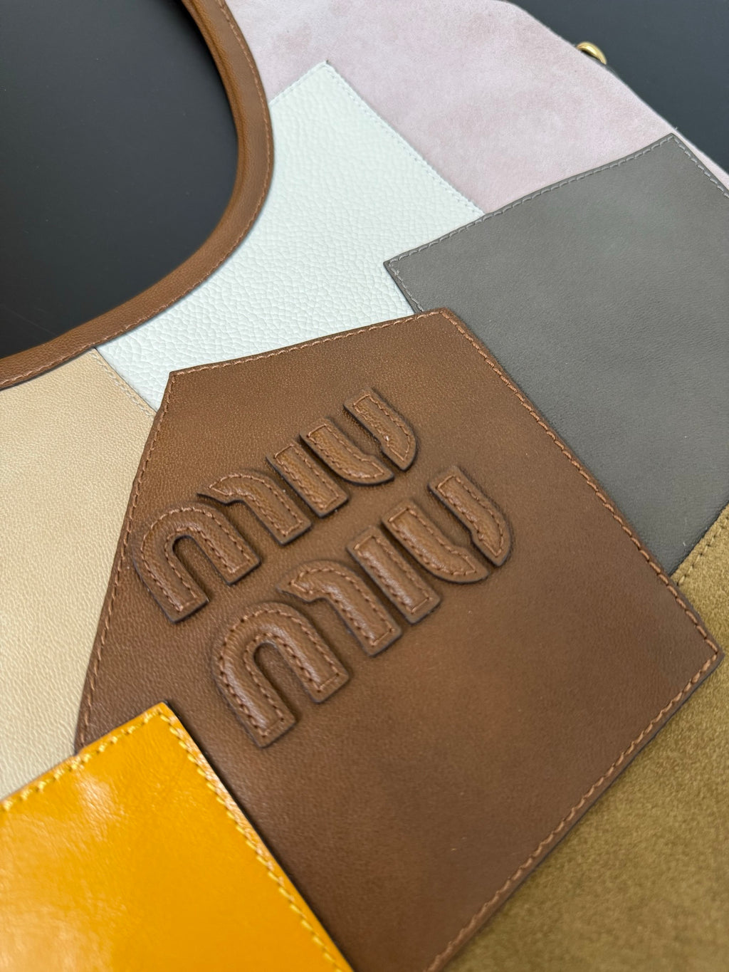 Miu Miu Patchwork Leather Tower Bag – Multicolor