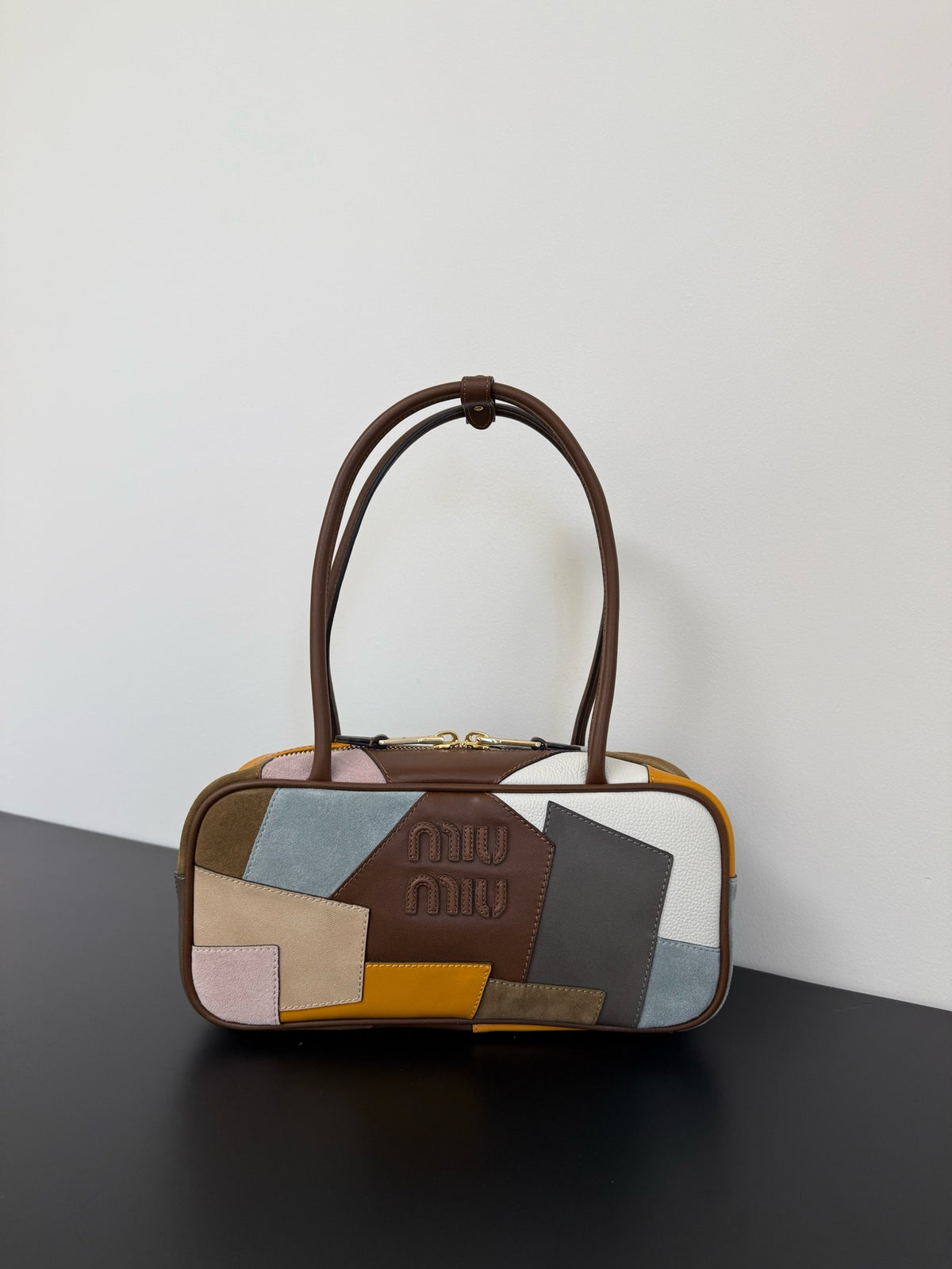 Miu Miu Patchwork Leather Top Handle Bag – Multicolor