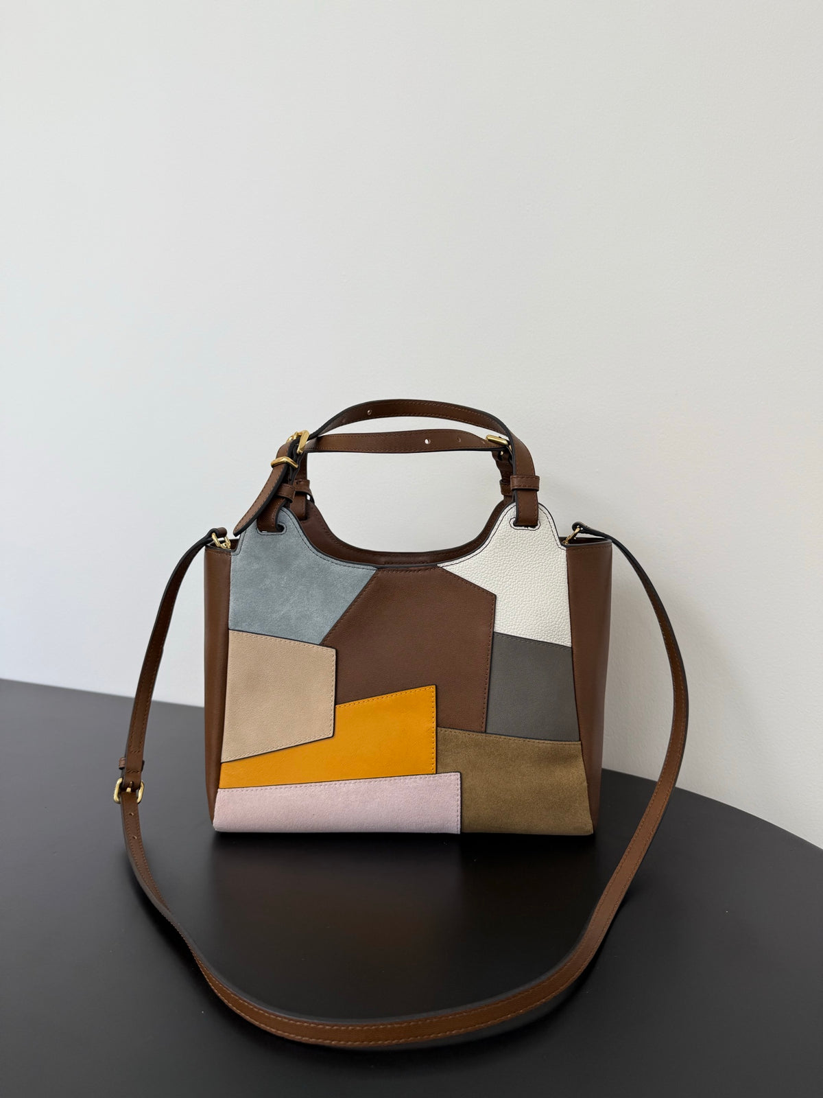 Miu Miu Patchwork Leather Tote Bag