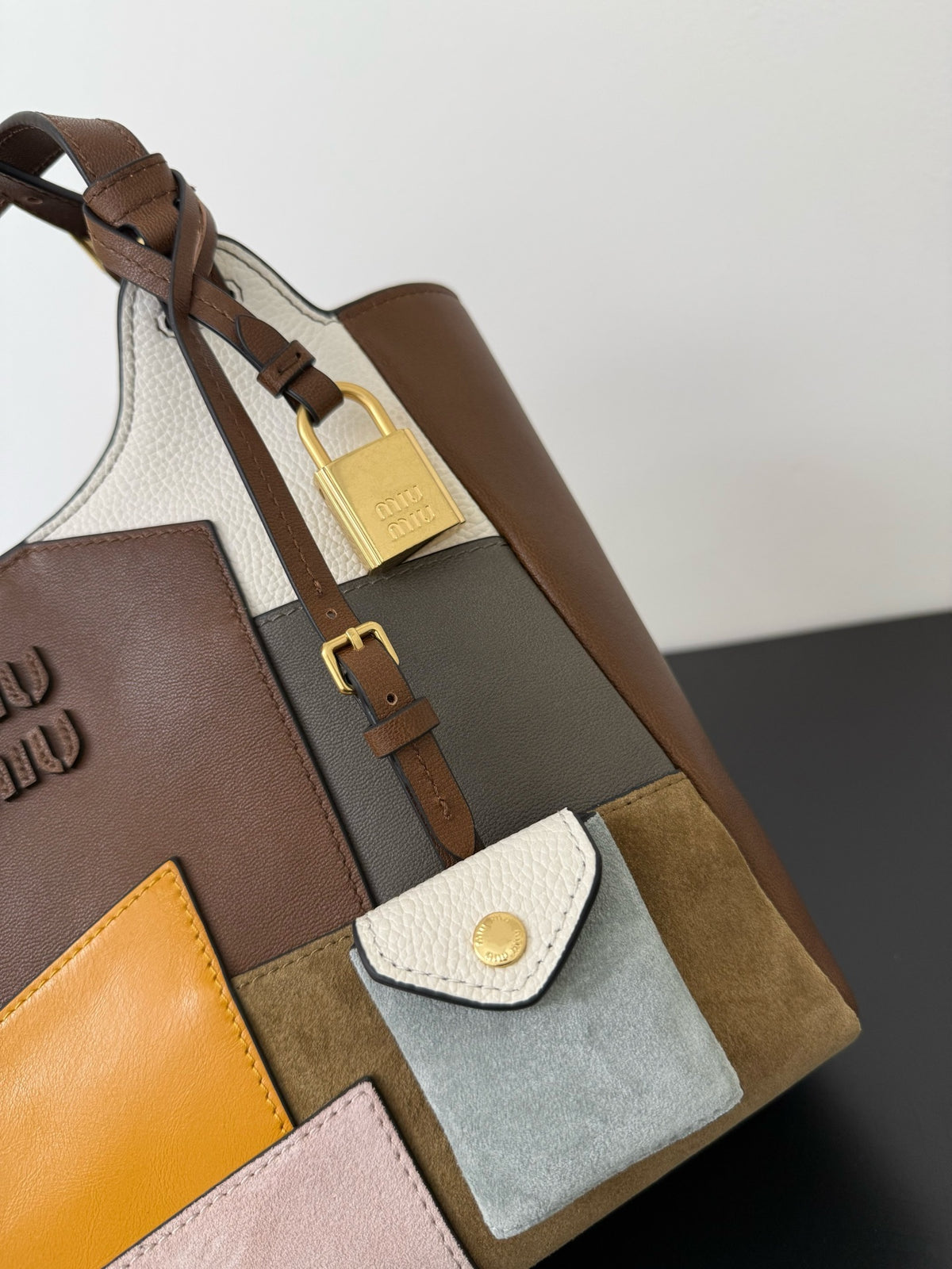 Miu Miu Patchwork Leather Tote Bag