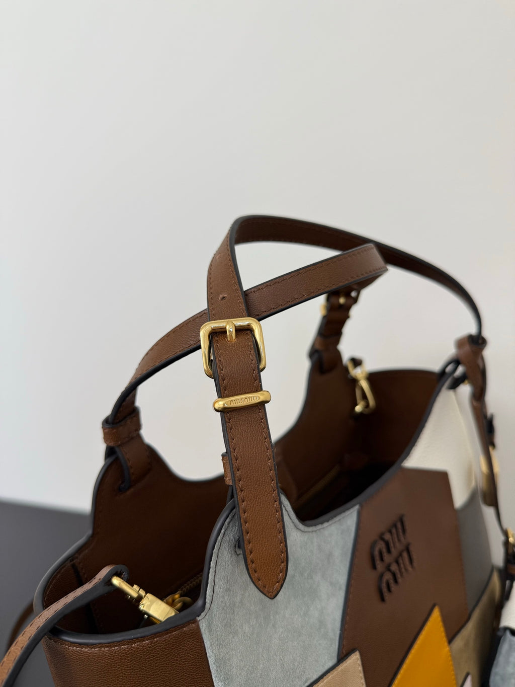 Miu Miu Patchwork Leather Tote Bag