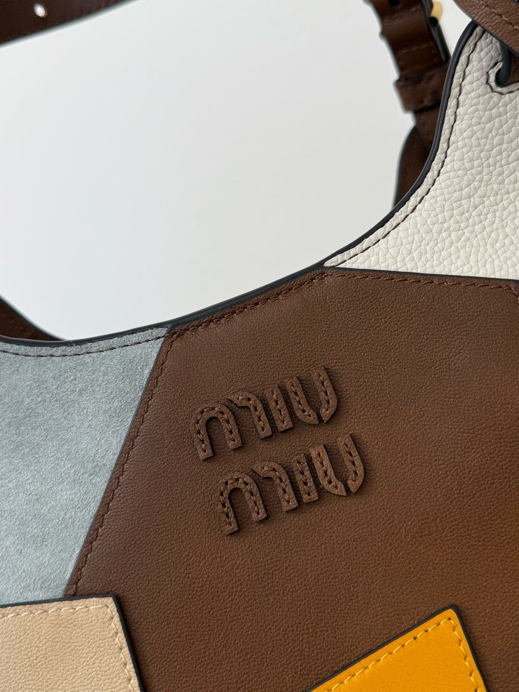 Miu Miu Patchwork Leather Tote Bag