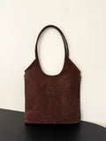 Miu Miu Suede Tote Bag – Dark Brown