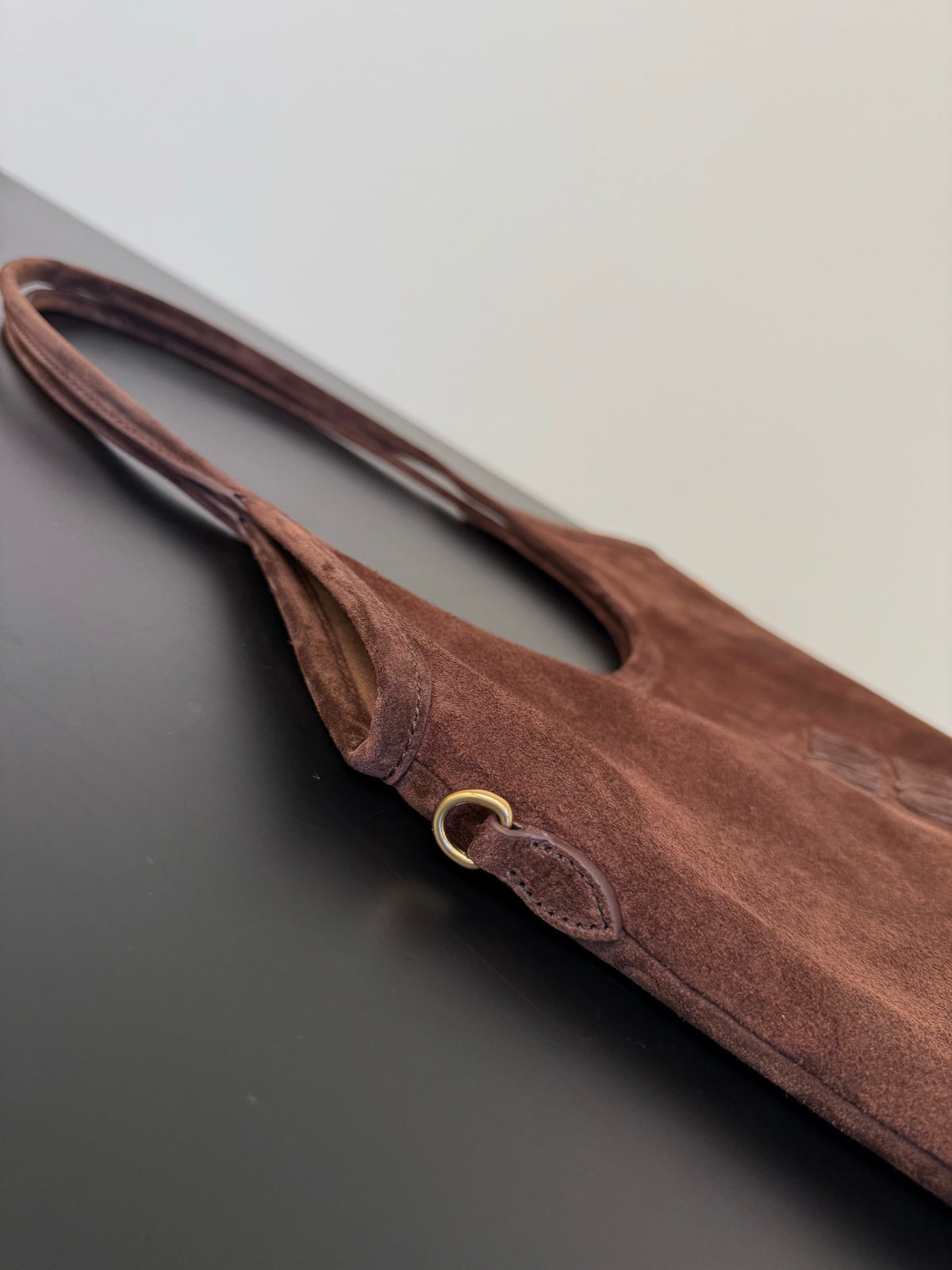 Miu Miu Suede Tote Bag – Dark Brown