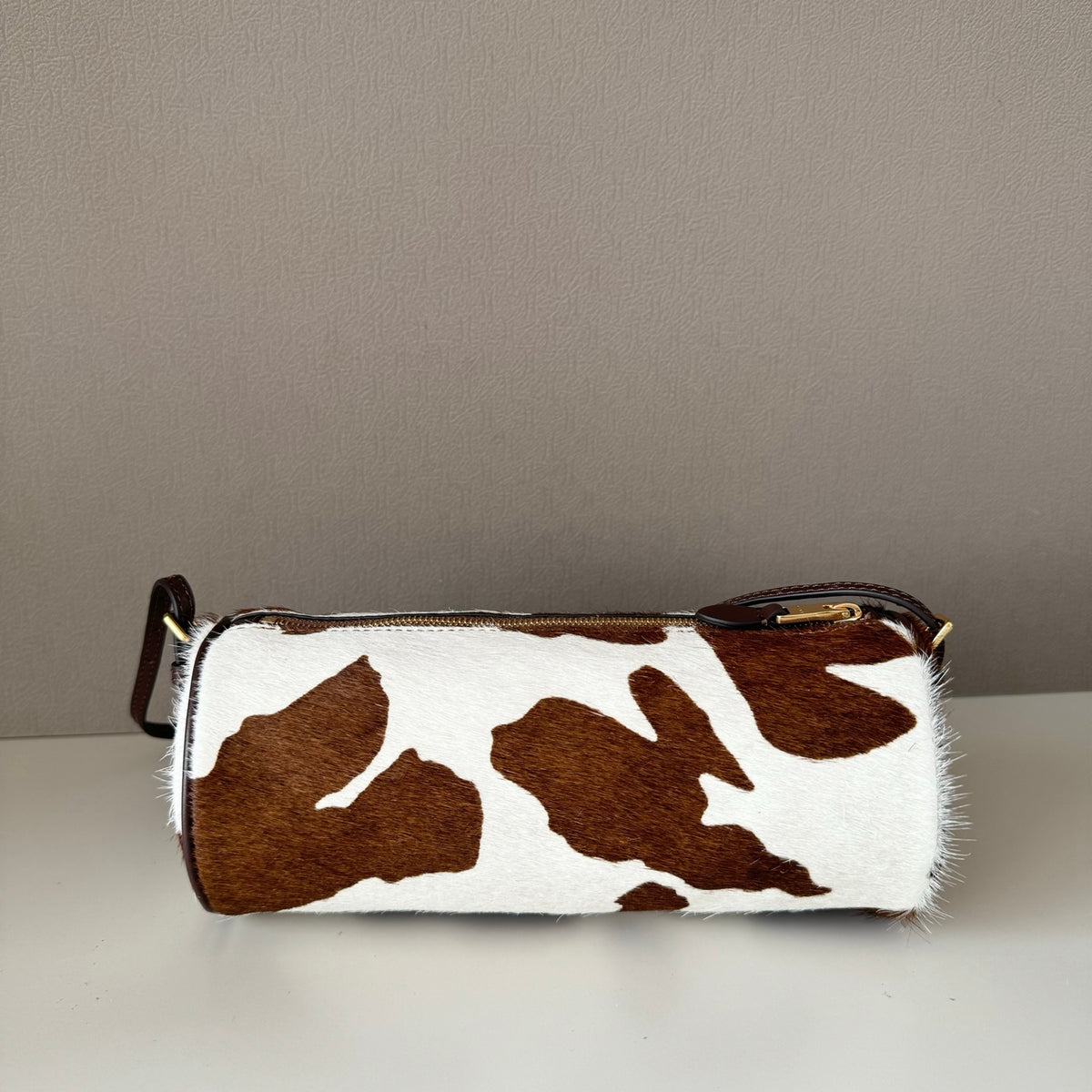 Miu Miu Cow Hair Shoulder Bag – Brown & White