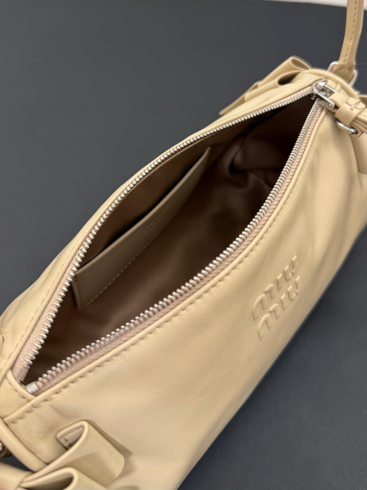 Miu Miu Aventure Leather Bag – Cream