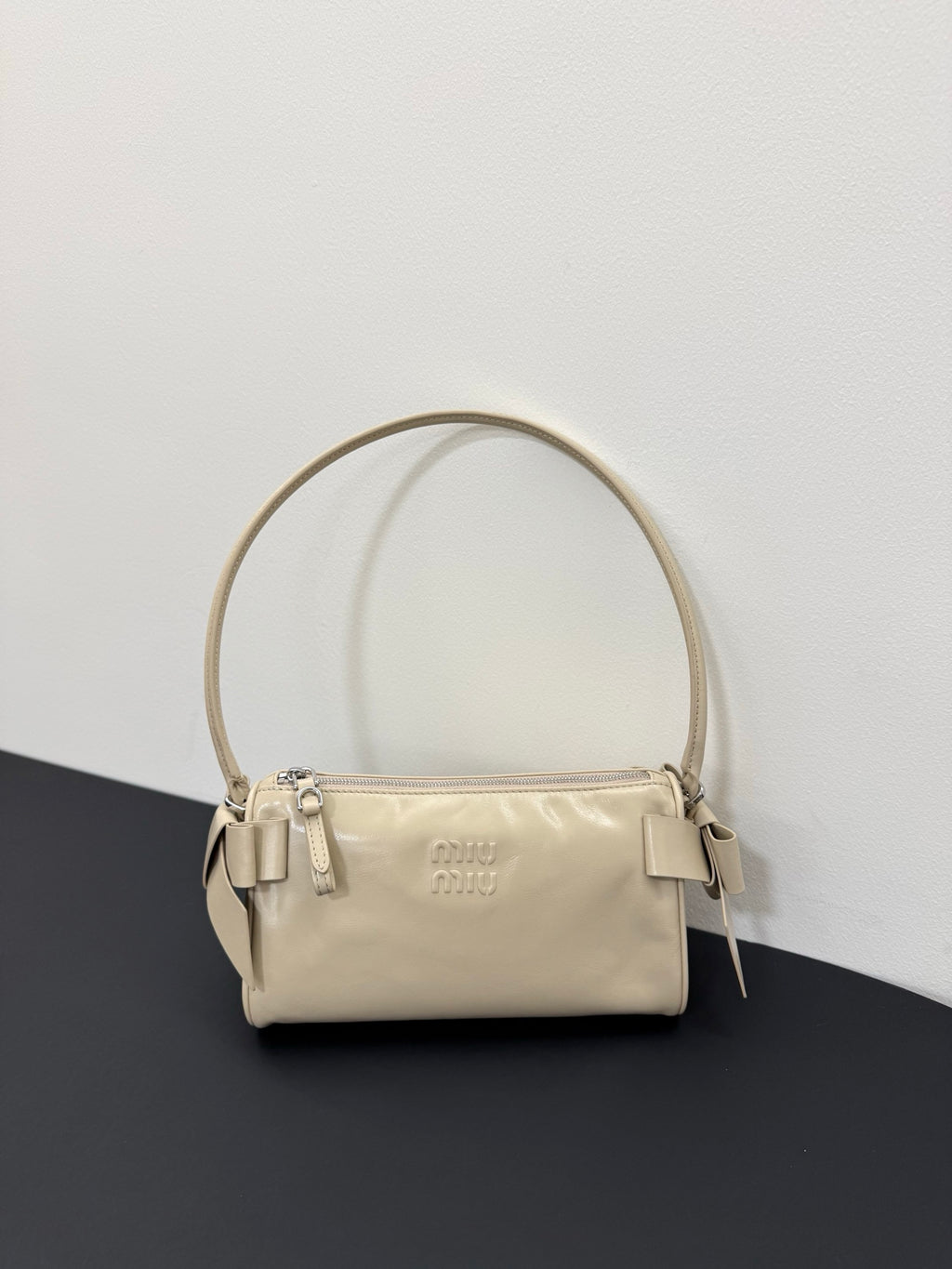 Miu Miu Aventure Leather Bag – Cream