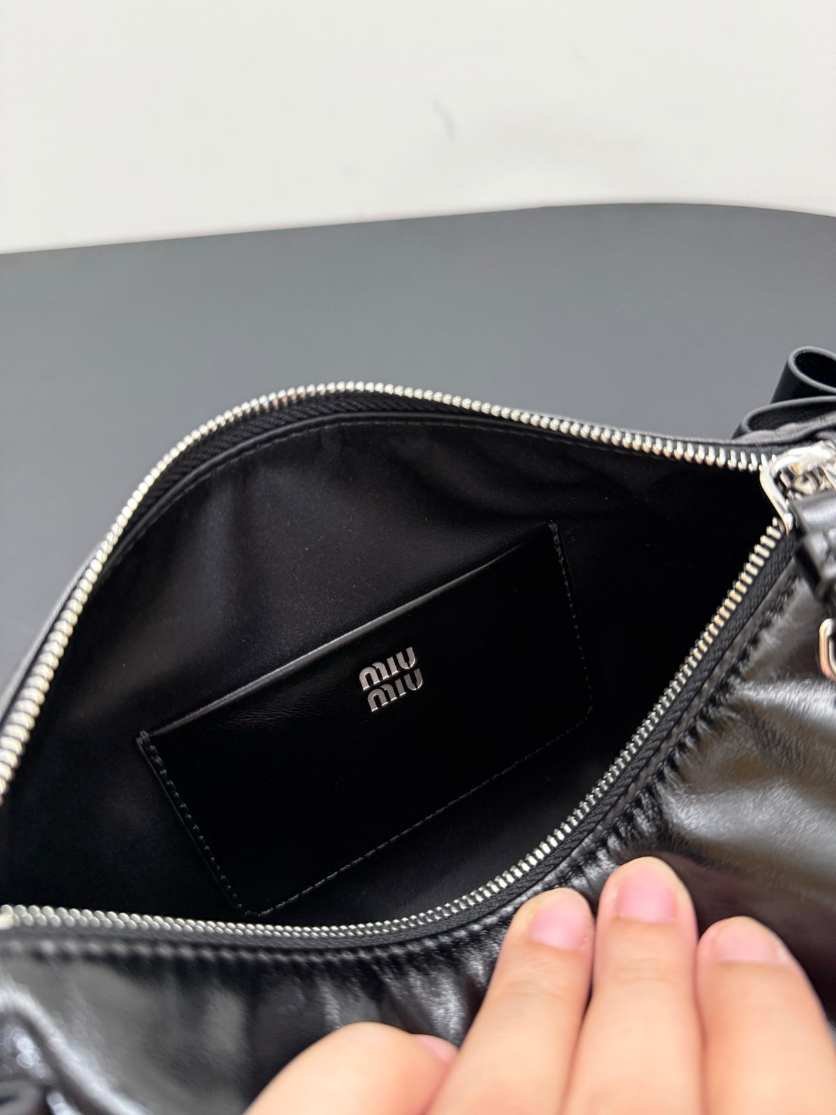 Miu Miu Aventure Leather Bag – Black