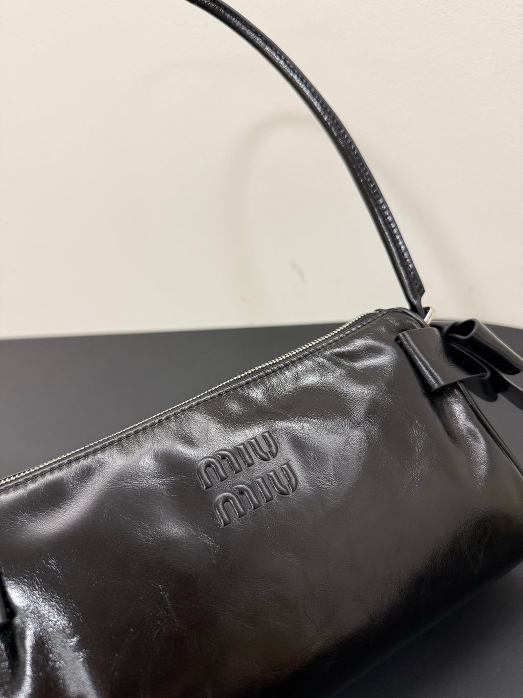Miu Miu Aventure Leather Bag – Black